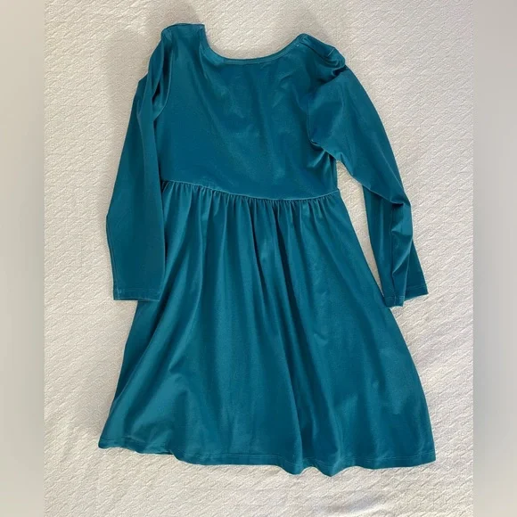 Millie Loves Lily Teal Twirl Dress with Friendship design on the Skirt - Picture 2 of 5